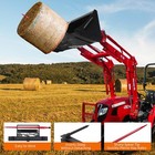 39  Hay Spear Bale Spear Skid Steer Loader Tractor Bucket Attachment Quick Attac