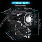 Motorcycle Headlight Fog Driving Spot Double Light White Amber W switch Ip68