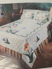 Vintage Bucilla Applique Quilt Kit Tulips 49934 Double Size 80x96  Sealed