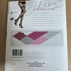 3 Pair -hanes Silk Reflections Thigh Highs Black Sheer Toe Size Gh -jet 