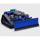Rc Robotic Lawn Mower 225cc 22  Tracked Remote Control Grass Cutter W  Snow Plow