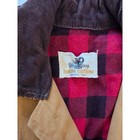 Vintage Black Sheep Brand Boys Hunting Jacket Tan Canvas Plaid Lined Size L