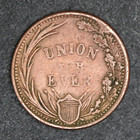 Patriotic 1863 Civil War Union Forever Washington Bust Token