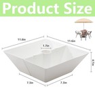  Umbrella Planter-patio Table Flower Pot With Umbrella Hole-white Square 
