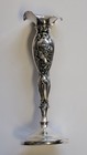 Two-sided Gibson Girl Lady Hatpin Holder bud Vase Antique-vintage Silver Plate