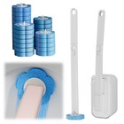 Disposable Toilet Brush Cleaning System With 36pcs Refills Pads Replacement