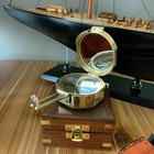 Brunton Compass W  Wooden Box Brass Nautical Collectibles Vintage Maritime Gift