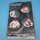 Leewards Christmas Sequin Beaded Felt Ornament Craft Kit Santa Cameos New 1979
