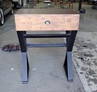 Antique Distressed Rustic Cognac And Black Wood Secretary Desk Writing Desk