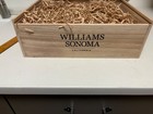 New Williams Sonoma Wooden Gift Crate 10 5  X 13 5 