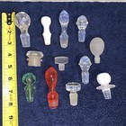 12 Glass Vintage Antique Mcm Perfume Genie Bottle Decanter Stopper Red Green Lot
