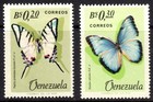 Venezuela Scott  889-891   c916 Vf Mint Hinged Butterflies Issued 1966 