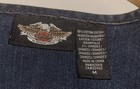 Genuine Harley Davidson Women s Denim Vest Medium 2006 Distressed Embroidered