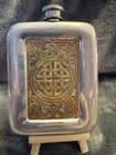 Vintage Alchemy Sheffield Celtic Knot Pewter Flask