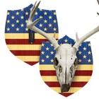 2 Pcs Deer Skull Mounting Kit - European Mount Plaque For Antlers   Horns Decor