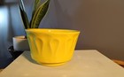 Mccoy - Vintage 1960   s Floraline Glazed Yellow Ceramic Planter   506  6   