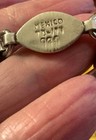 Vtg Taxco Mexico 925 Sterling Silver Multi Stone Inlay Link Bracelet Te-170 8 25