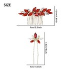 7 Pieces Decorative Red Party Prom Wedding Bridal Rhinestone Hair Side Comb u   