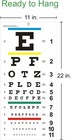 Snellen Eye Chart 20 Feet 22x11 Professional Medical Wall Exam Testing Chart