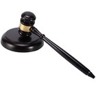 Wooden Gavel Hammer And Sound Block Set Mallet For Lawyer Judge Auction Sale
