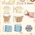 112 Pcs Baby Hair Clips 3 Styles Mini Flower Butterfly Hair Clips Small Claw