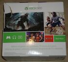 Black Microsoft Xbox 360 4 Gb Slim S System Console New Sealed Kinect Adventures