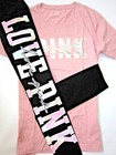 Bling Victoria Secret Pink Freya Tie Dye Tee Shirt Top Legging Pant L Xl Xxl Set