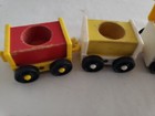 Vtg 1963 Fisher Price 932 Amusement Park Little Wooden Train Rare  3 Pieces 
