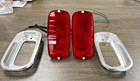 1960   1966 Chevy Gmc Pickup Fleetside Tail Light Assembly   Bezels Lh Rh 4 Pcs