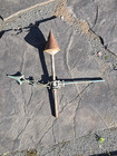 Vtg Cast Iron Arrow Weathervane Directional Arrow  Lightning Rod Finial  Topper