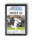 2025 Seattle Mariners    sweet 15    Alds Game 5 Walk-off   Framed Newspaper
