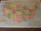 Vintage Us United States Map Rand Mcnally  34  X 51 