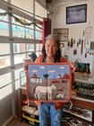 Navajo Rug Pictorial With A Horse And Sheepdog