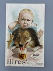 C 1890 Hires Root Beer Dog Cough Candy Victorian Advertising Trade Card Soda