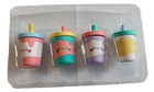 4pcs Rubber Eraser Tumbler Cute Design Stationery