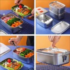 Stainless Steel Lunch Box Work Japanese Bento Thermal Insulation Food Container