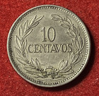 Ecuador 10 Centavos 1919 Copper-nickel Coin Km 64 2m Mintage T8672