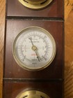 Sunbeam Vtg Wall Weather Station Barometer Thermometer Humidity Nautical Wood