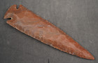 Terra Cotta Red 6 8  Flint Spearhead Point Knife Blade Arrowhead I-681