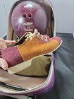 Retro Mid-century Purple Amf Bowling Set - Gladding Bag   Lady Riviera Suede   