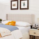 Upholstered Queen King Size Headboard Only Tufted Linen Fabric Bed Headboard