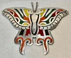 Vintage Los Arcos Taxco Mexico Sterling Silver Ts-79 Enamel Butterfly Brooch 12g