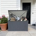 Heavy-duty Outdoor Metal Storage Box 115 180 230 320 Gallon Waterproof Deck Box