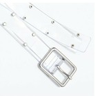 Lot Of 2 - Zumiez Studded Clear Belt  Randa Axs  New  Free Shipping  Med 34-36  