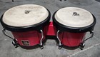 Lp Aspire Bongo Drums Vintage Red Black Wood Percussion Drum Bongos Lpa-601 Rw