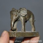 2 old China Ancient Dynasty Bronze Fengshui Elephant Seal Stamp Signet Statue