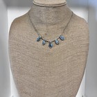 Southwestern Golden Hills Turquoise Drape Necklace Sterling Silver 925