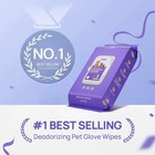 Pet Grooming Glove Wipes For Dogs   Cats     Hypoallergenic  Deodorizing 