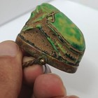 Rare Antique Pharaonic Style Beetle Ring With Unique Hieroglyphic Inscriptions 