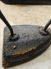 Vtg  Antique Cast  Iron Flat Sad Iron Trivet Doorstop Farmhouse Bookend
